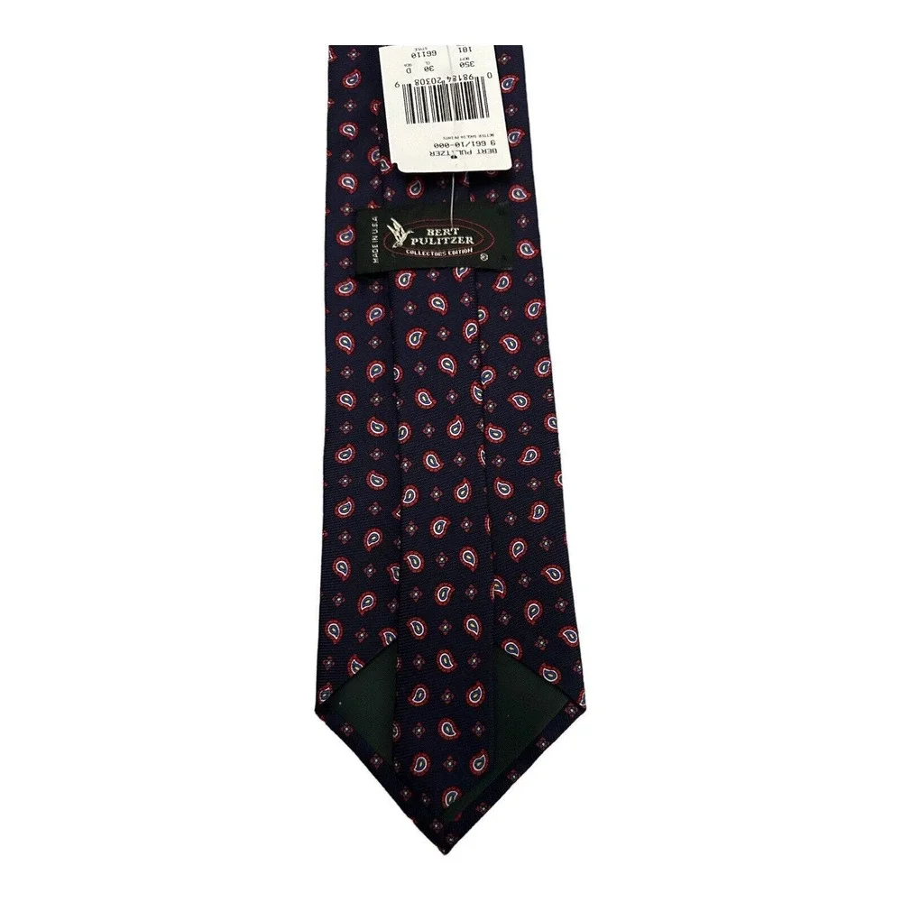 BERT PULITZER VINTAGE MENS 100%SILK CLASSIC NECK TIE COLLECTORS WIDTH: 3 3/4